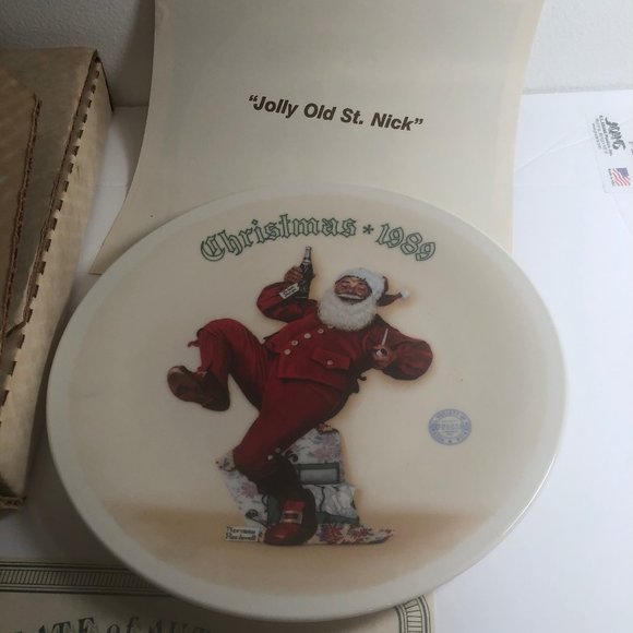 Christmas 1989 Edwin M Knowles JOLLY OLD ST. NICK - Picture 3 of 5